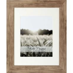 11x14 Driftwood Farmhouse Matted To 8x10 Wall Frame