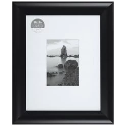 11x14 Matted To 5x7 Scoop Profile With White Mat Wall Frame, Black