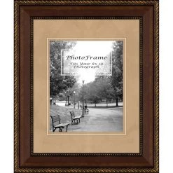 11x14 Matted To 8x10 Portrait Wall Frame, Tan