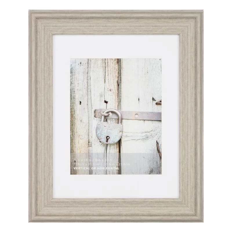 11x14 Matted To 8x10 Scoop Profile White Mat Wall Frame, Light Grey 1 11x14 Matted To 8x10 Scoop Profile White Mat Wall Frame, Light Grey