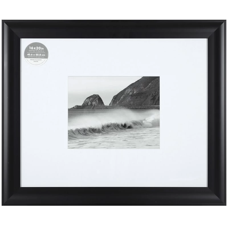16x20 Matted To 8x10 Scoop Profile With White Mat Wall Frame, Black 1 16x20 Matted To 8x10 Scoop Profile With White Mat Wall Frame, Black