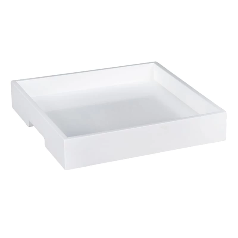 19IN WHITE SQUARE Wood Tray 1 19IN WHITE SQUARE Wood Tray