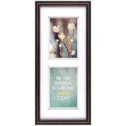 2-Opening Pick & Mix Bronze Dome With White Mat Photo Frame, 9x11