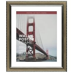 20x24 Matted To 16x20 Poster Wall Frame, Gray & Silver
