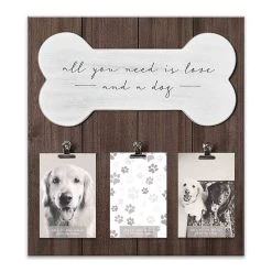 3-Clip Gray All You Need Is Love & A Dog Collage, 15.5x 17.2 -Home Decor Store 3 clip gray all you need is love a dog collage 15.5x 17.2 2