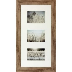 3-Photo Frame & Matted Driftwood, 12x24