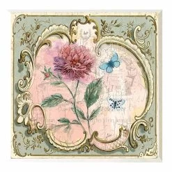 3-Piece Antique Floral Art Wooden Wall Plaques, 8" -Home Decor Store 3 piece antique floral art wooden wall plaques 8 3
