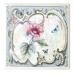 3-Piece Antique Floral Art Wooden Wall Plaques, 8" -Home Decor Store 3 piece antique floral art wooden wall plaques 8 4