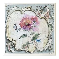 3-Piece Antique Floral Art Wooden Wall Plaques, 8" -Home Decor Store 3 piece antique floral art wooden wall plaques 8 5