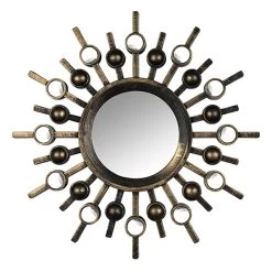 3-Piece Brown Wall Mirror Set, 10" 5 3-Piece Brown Wall Mirror Set, 10" -Home Decor Store 3 piece brown wall mirror set 10 2