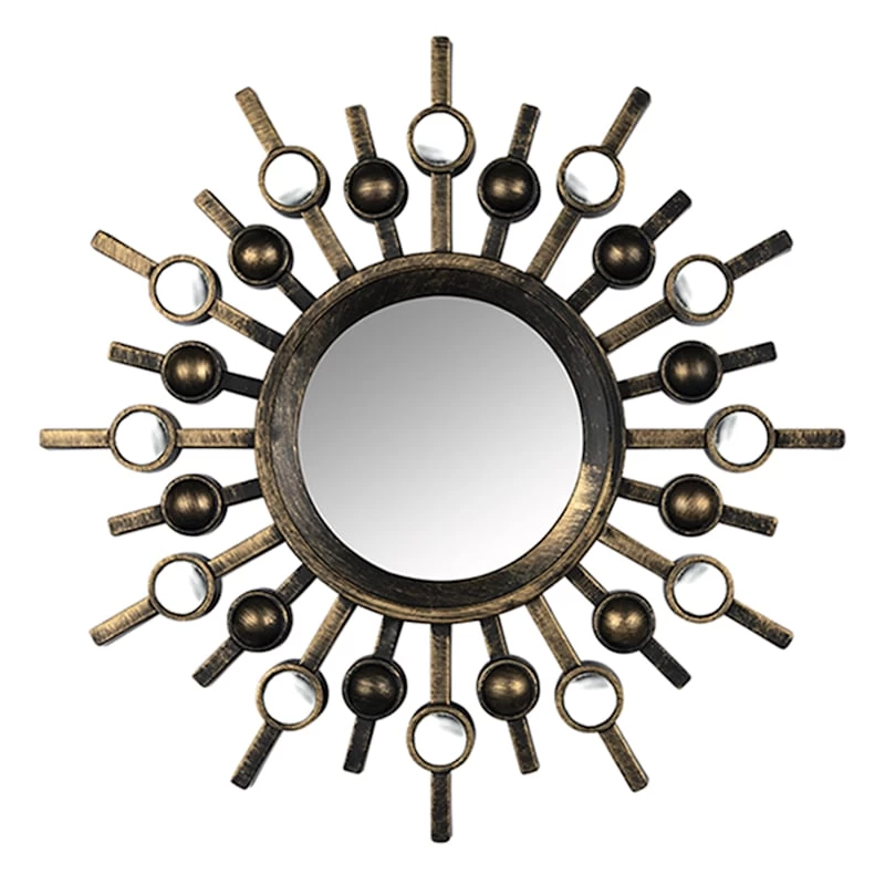 3-Piece Brown Wall Mirror Set, 10" 3 3-Piece Brown Wall Mirror Set, 10" - Image 3