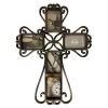 5-Opening Bronze Ornate Antique Cross Collage, 21x27