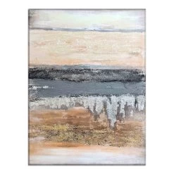 Abstract Copper Layers Canvas Wall Art, 30x40