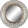 Antique Gold With Open Frame Round Wall Mirror, 16"