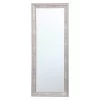 Antiqued Silver Barb Framed Wall Mirror, 24x58