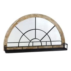 Arch Mirror With Shelf, 32x18