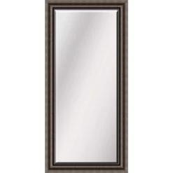 Beveled Pewter With Bronze Beaded Framed, Mirror 31x65