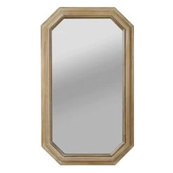 Beveled Wooden Wall Mirror, 20x34