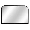Black Metal Mantel Wall Mirror, 36x24