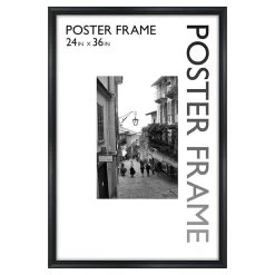 Black Sleek Line Poster Frame, 24x36