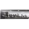 Black & White New York Bridge Canvas Wall Art, 12x40