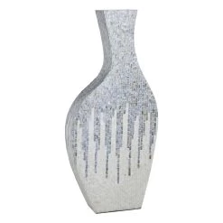 Blue Capiz Shell Floor Vase, 36"