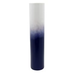 Blue Ombre Metal Floor Vase, 36"