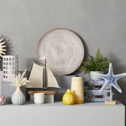 Blue Printed Luggage Box Decor, 13x9 -Home Decor Store blue printed luggage box decor 13x9 3