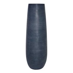 Blue Striated Floor Vase, 36"