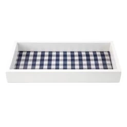 Blue & White Check Patterned Tray, 12x16
