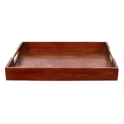 Brass Wood Tray, 16x12