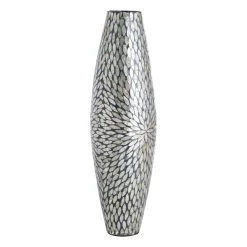 Brown Starburst Capiz Floor Vase, 36"