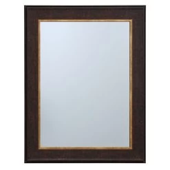 Brown With Gold Framed Wall Mirror, 22x28