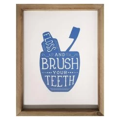 Brush Your Teeth Framed Wall Art, 11x14