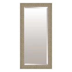 Champagne & Silver Wood Floor Mirror, 32x68