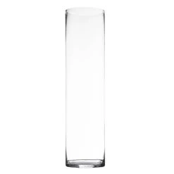 Clear Glass Floor Vase, 28"