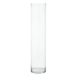 Clear Glass Floor Vase, 32"