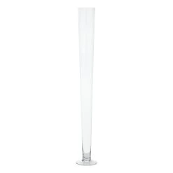 Clear Glass Floor Vase, 40"