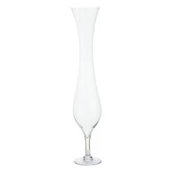 Clear Hourglass Floor Vase, 32"