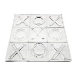 Clear Tic Tac Toe Decor, 12"