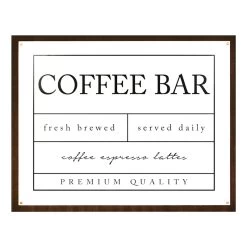 Coffee Bar Wall Art, 16x13