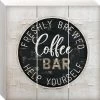 Coffee Bar Wood Wall Art, 12"