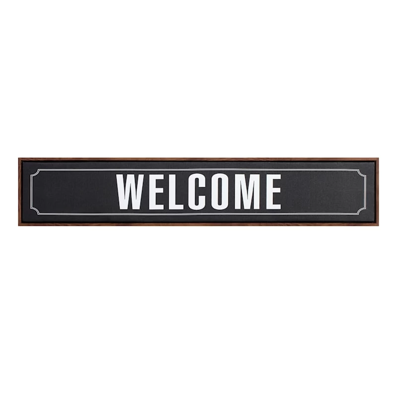 Crosby St Framed Welcome Canvas Wall Decor, 32x6 1 Crosby St Framed Welcome Canvas Wall Decor, 32x6