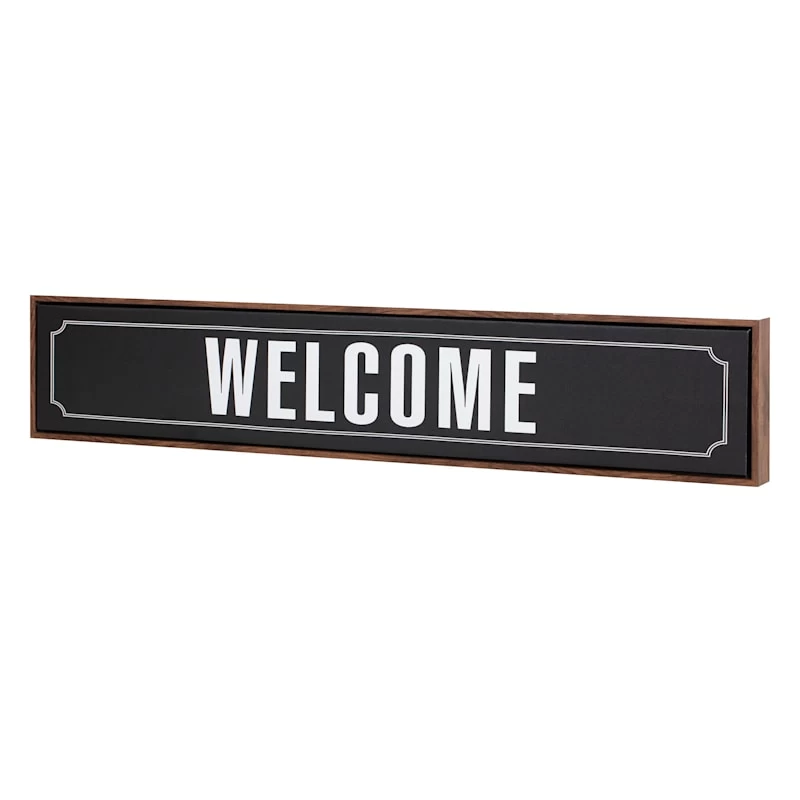 Crosby St Framed Welcome Canvas Wall Decor, 32x6 2 Crosby St Framed Welcome Canvas Wall Decor, 32x6 - Image 2