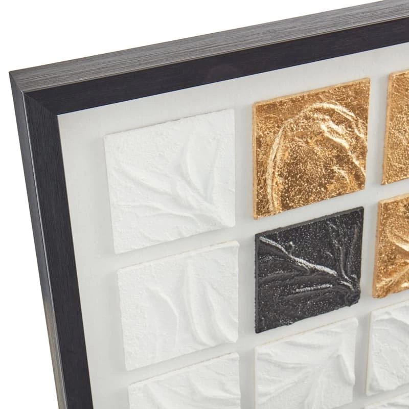 Crosby St Glass Framed Square Abstract Print Wall Art, 23" 3 Crosby St Glass Framed Square Abstract Print Wall Art, 23" - Image 3