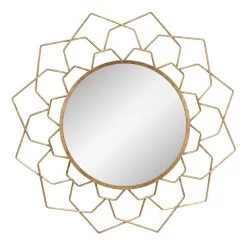 Crosby St Metal Floral Cutout Wall Mirror, 34"
