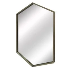 Elongated Hexagon Wall Mirror, 22x31