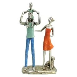 Family With Dog Figurine, 16"