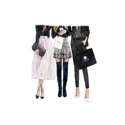 Fashionista Shopping Bags Canvas Wall Art, 12x16