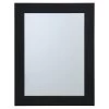 Flat Black Framed Wall Mirror, 22x28